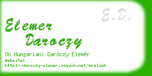 elemer daroczy business card